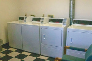coin operated guest laundry area