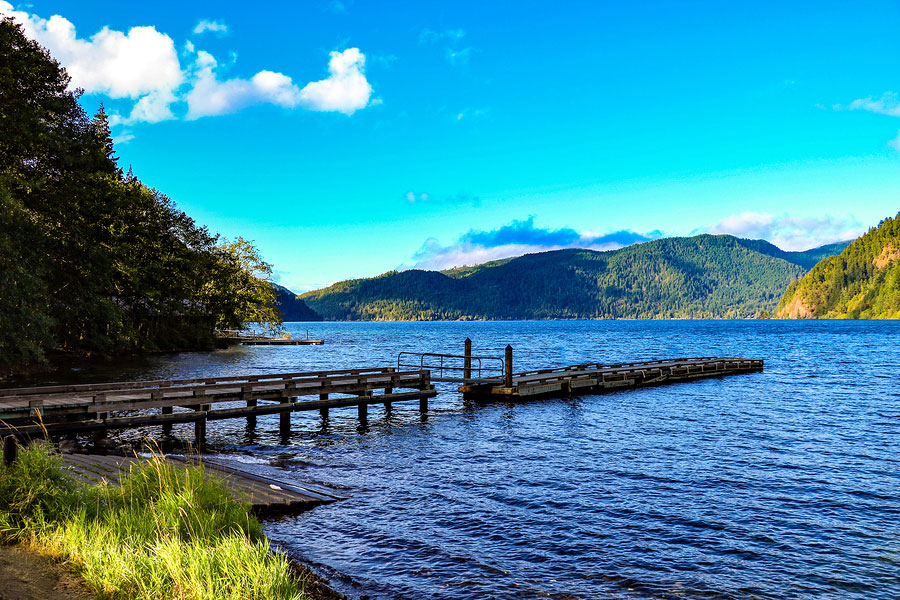 Lake-Crescent Lake Crescent at Olympic National Park, Washington, USA