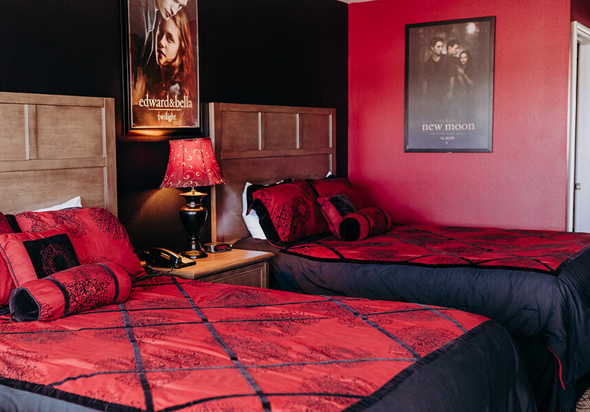 twilight theme double beds room